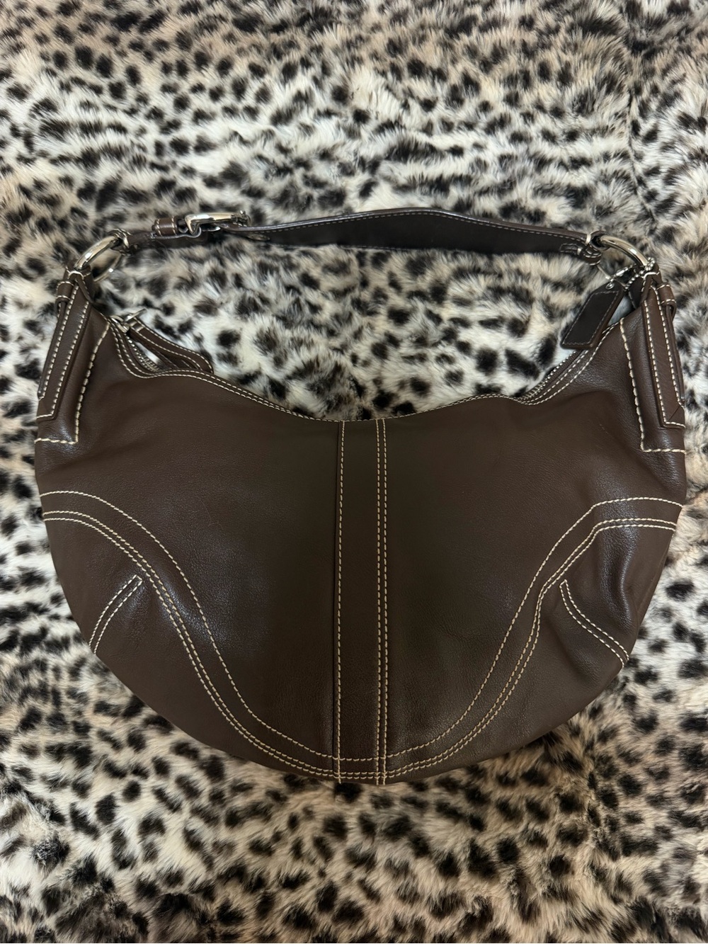 Coach Soho Vintage Hobo Brown Leather Shoulder Bag